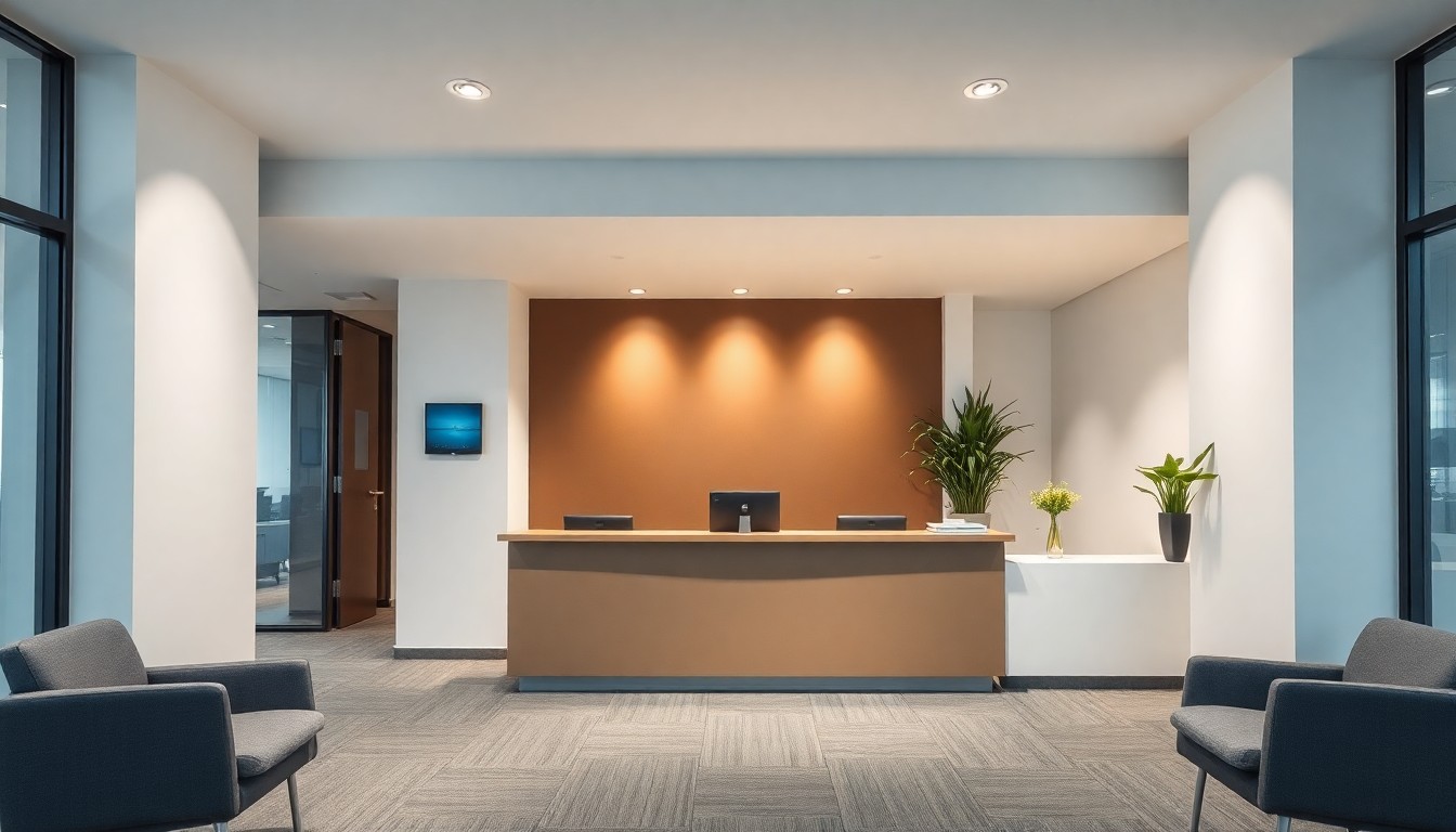 Ofisimizin bekleme alanı ve resepsiyonu