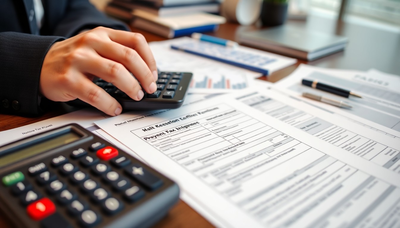 Vergi beyannameleri, hesap makinesi ve kalemler